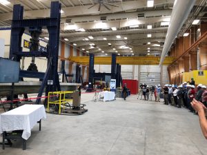 UMaine performs test on innovative bridge girder made of composite materials