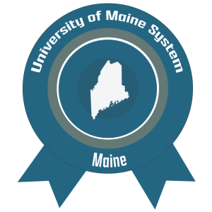 Completed Microcredential badge: state of Maine icon with text "University of Maine System"