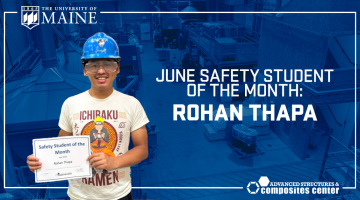 June Safety Student of the Month, Rohan Thapa